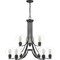 Quoizel Pruitt Chandelier PRUC5034MBK - alternate 3